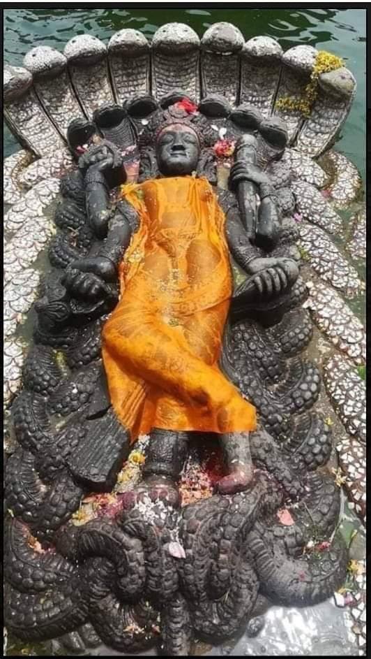 vishnu-statue-floating-in-water-for-1300-years