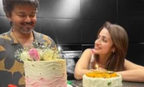 TN CM Vijay Happy Birthday - Trisha
